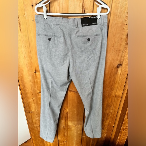 Men’s RW&Co tailored slim fit grey suit pants - Picture 6 of 7